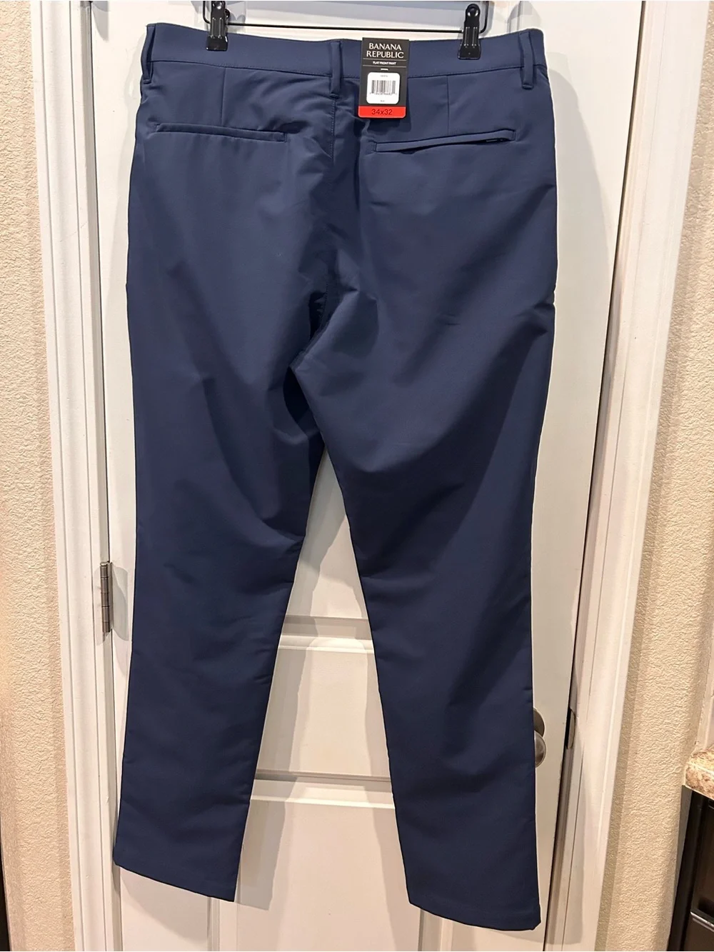 Banana Republic Men's Pants Slate Blue Performance Dress Pants Flat Front New